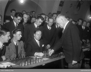 Simultáneas de ajedrez de Rudolf Spielmann en Upsala 1941