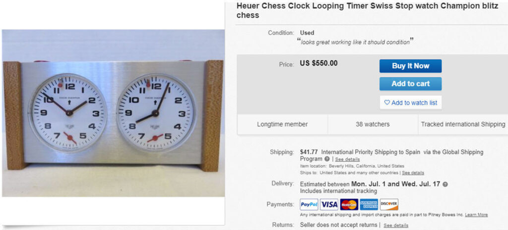 Vintage Chess Clock_Looping Chess Timer